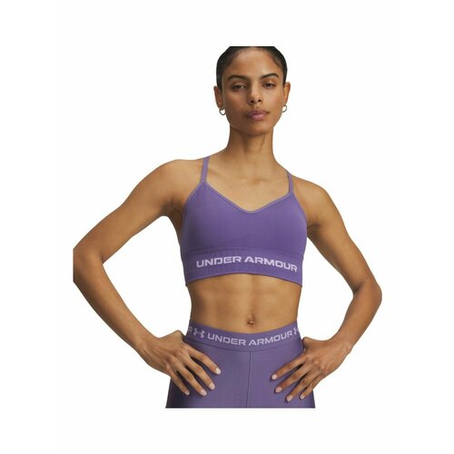 фото Топ спортивный under armour vanish seamless low bra, размер md, фиолетовый