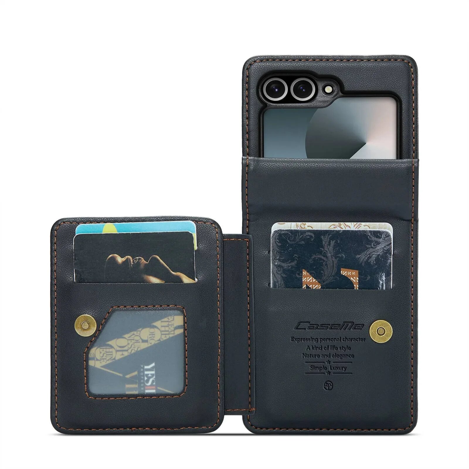 Чехол-книжка с RFID-блокировкой для Samsung Galaxy Z 6 Черный, Black