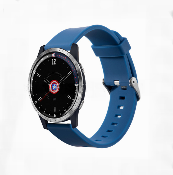 Сменный силиконовый ремешок MyPads Hypo для Garmin First Avenger Legacy Hero Series 45 мм синий быстросъемный