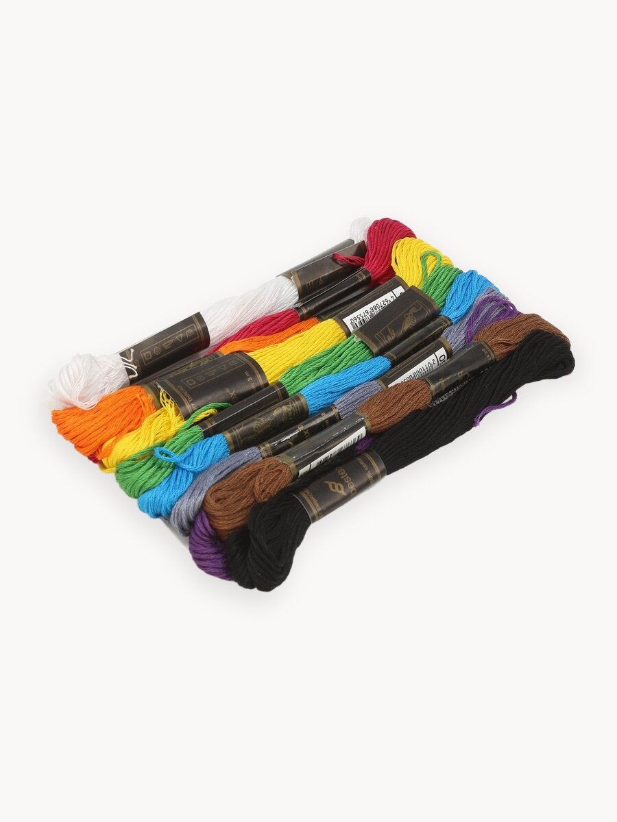 Мулине набор 'Для школы и дома', 10 шт*8 м, мерсеризованный хлопок, разноцветный, Bestex