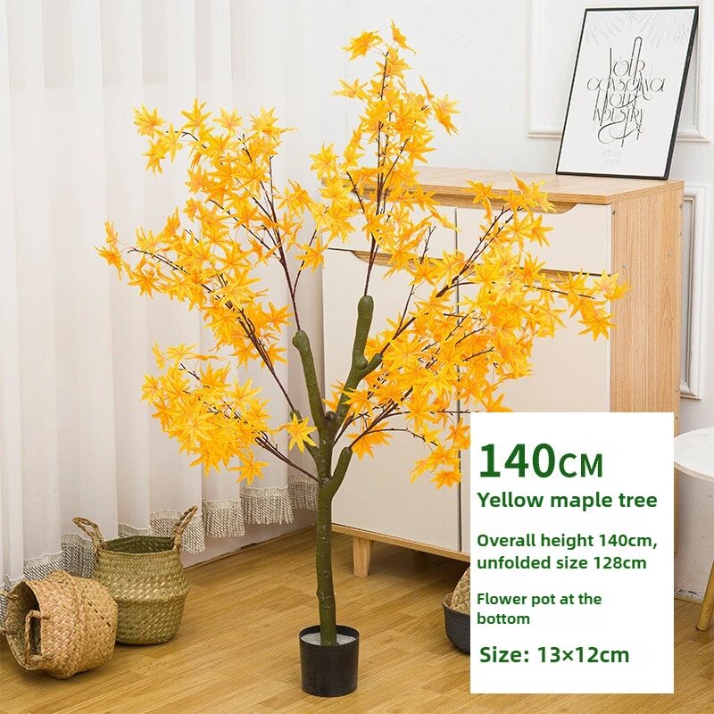 Искусственная вишневая ветка в горшке S Yellow Maple