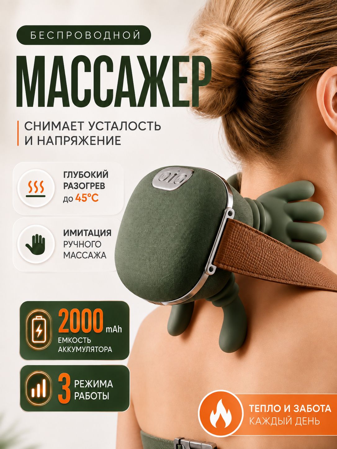Массажер для шеи и плеч электрический