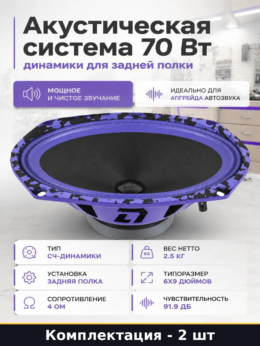 Акустическая система 70 Вт динамики для задней полки 2 шт