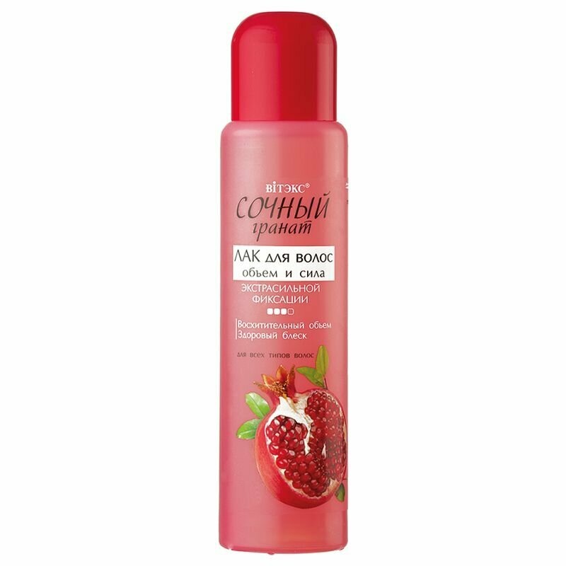 Витэкс сочный гранат Лак для волос Объем и сила Экстрасильной фиксации, 500 мл без распылителя (сменный блок)