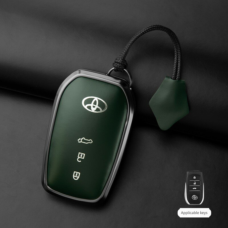 Ключевой брелок для Toyota Land Cruiser LC300 LC250 LC4000, 3 ключа, цвет попугайский зеленый, простой веревочный дизайн