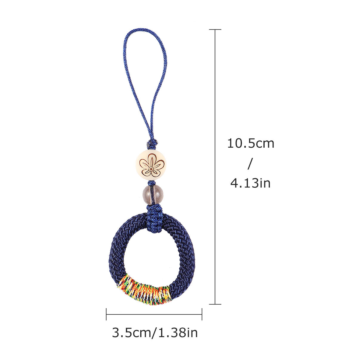 Лента-ремешок С Кольцом Для Телефона И Аксессуаров Синего Цвета 10.50X3.50X0.50Cm