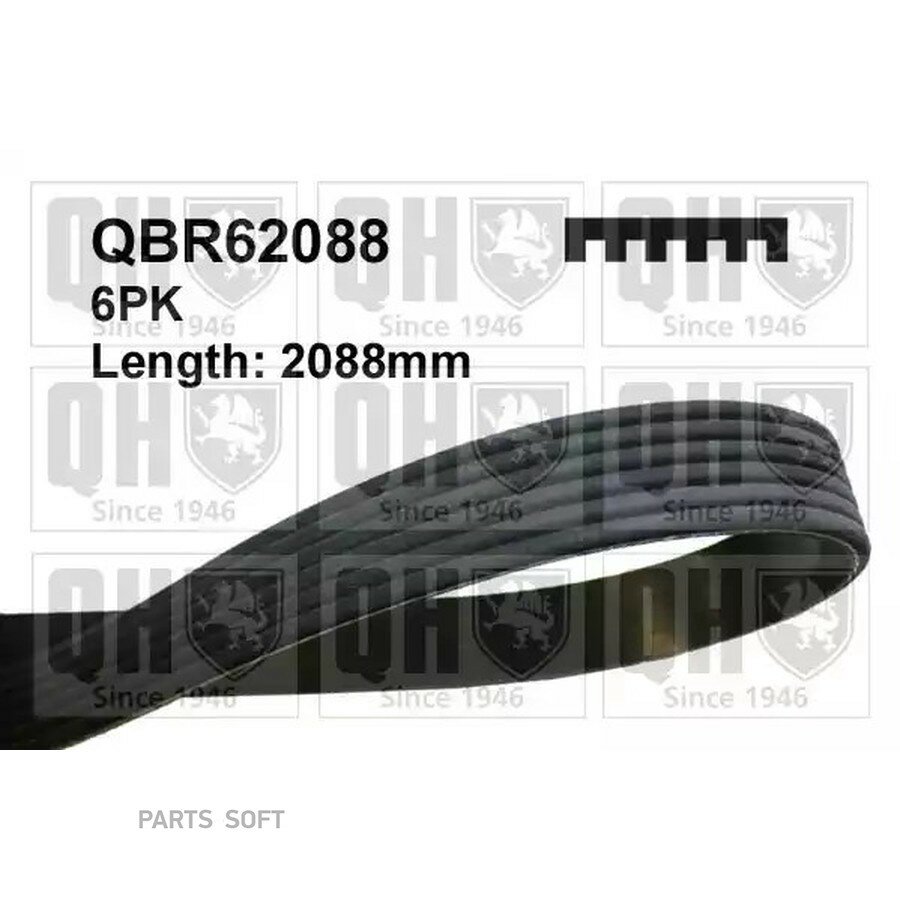 Поликлиновой ремень от официального дистрибьютора, QUINTON HAZELL, артикул QBR62088