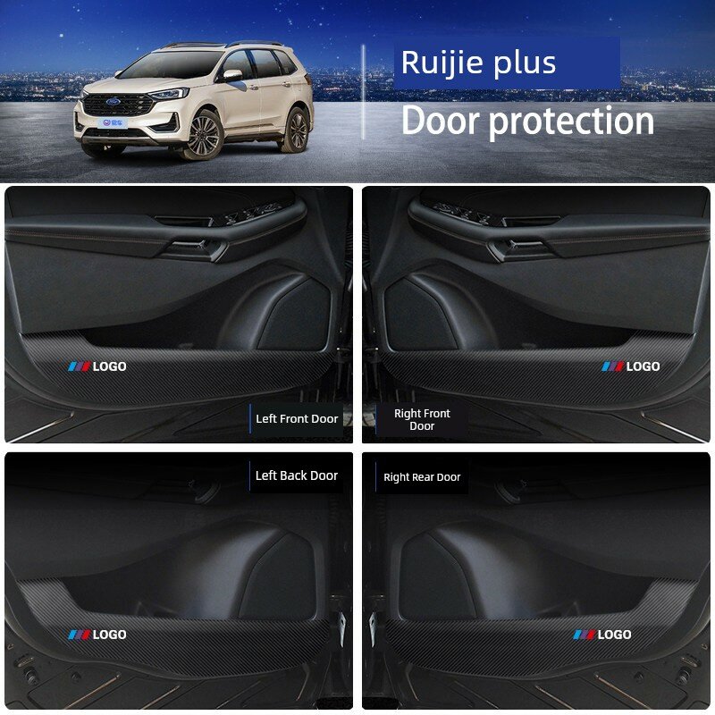 Набор из 4 шт. ковриков для дверей Ford Edge L Plus с защитой от царапин для салона автомобиля