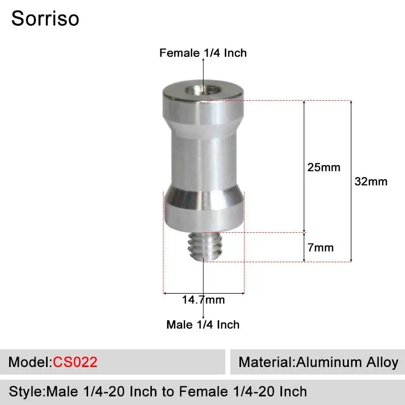 Стойка Sorriso 1/4-20 дюймов, CS022, серая