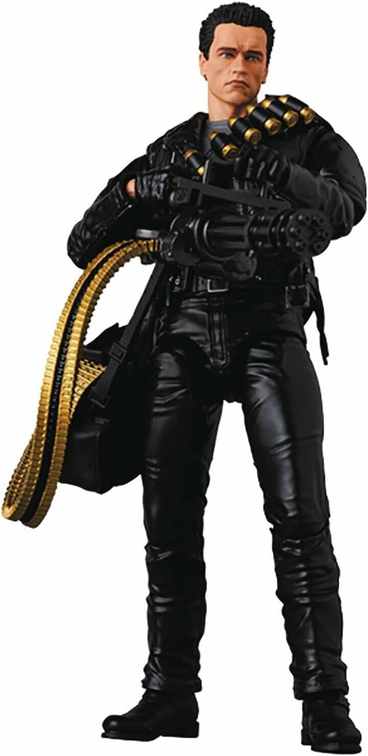 MAFEX 199 T-800 Terminator 2 фигурка 6.3" аксессуары оружие миниган розы
