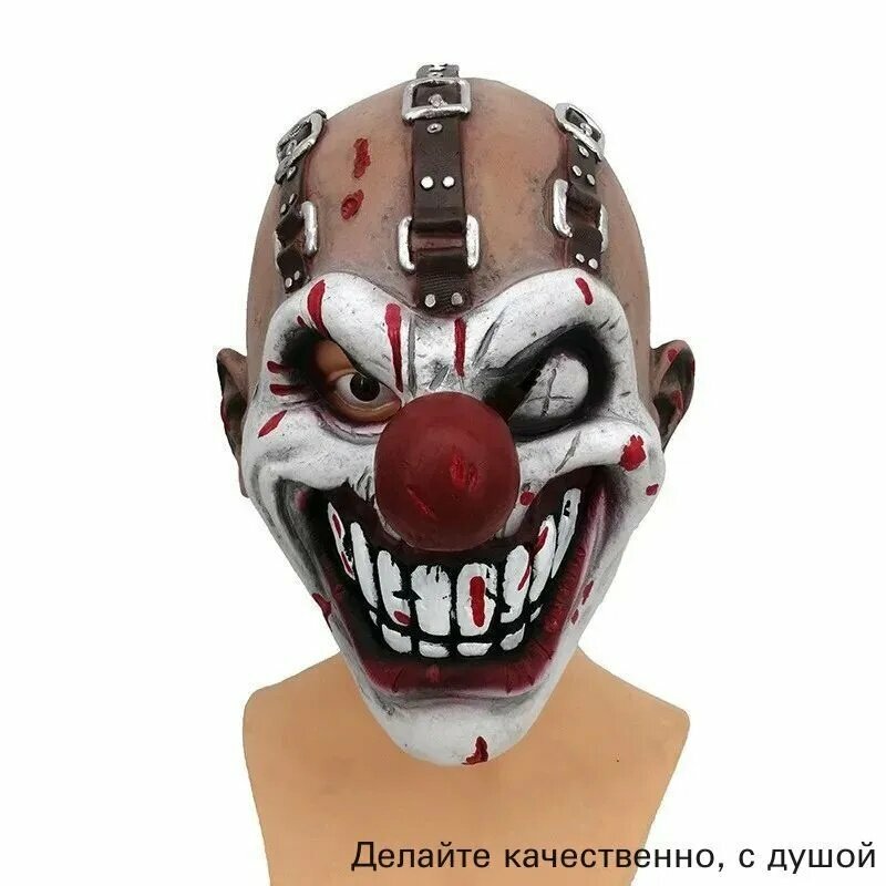 Страшная маска клоуна, аксессуар с дьявольским пламенем и зомби для костюма монстра на Хэллоуин, рождественские подарки