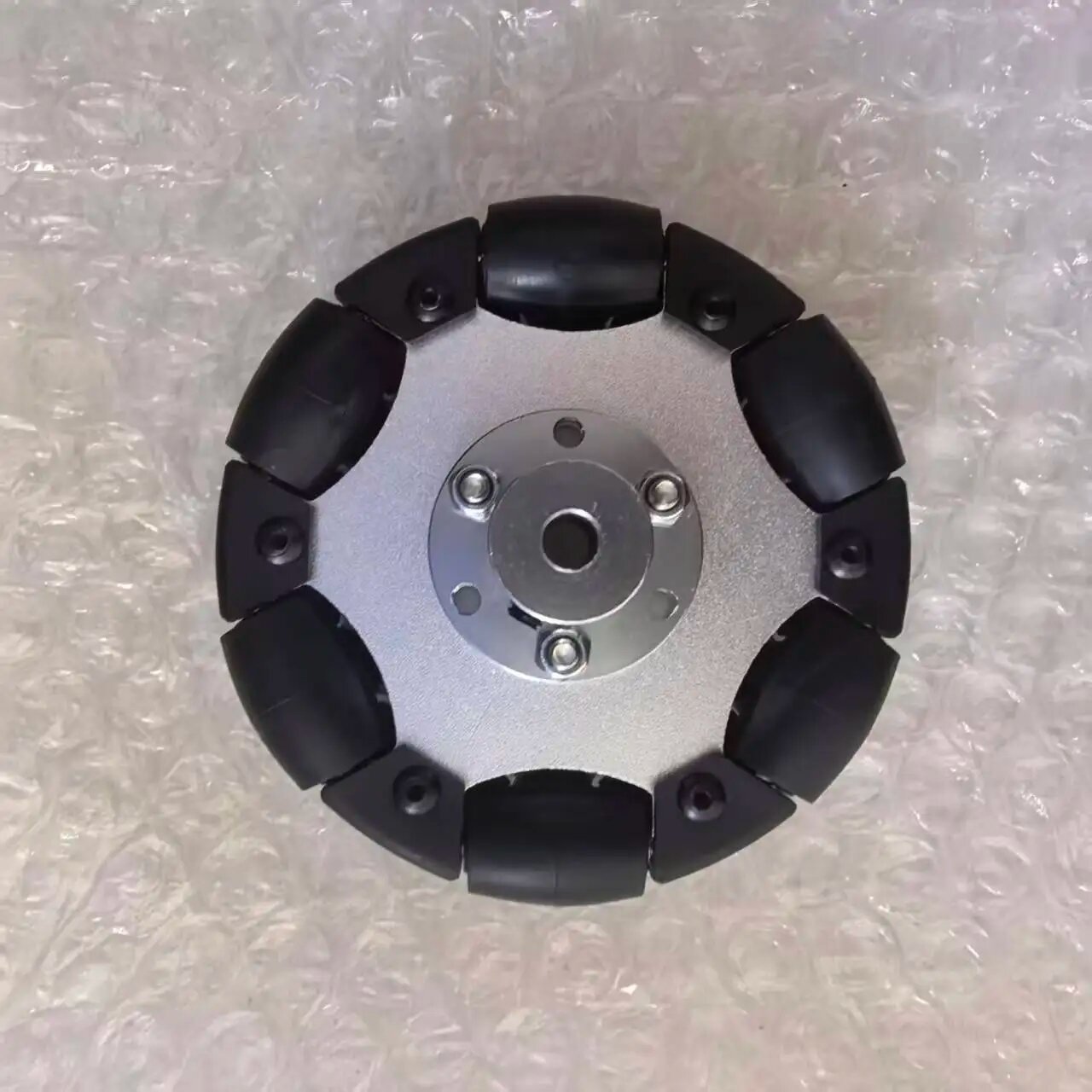 Омни-колесо робота, серое, 75mm-5mm hub