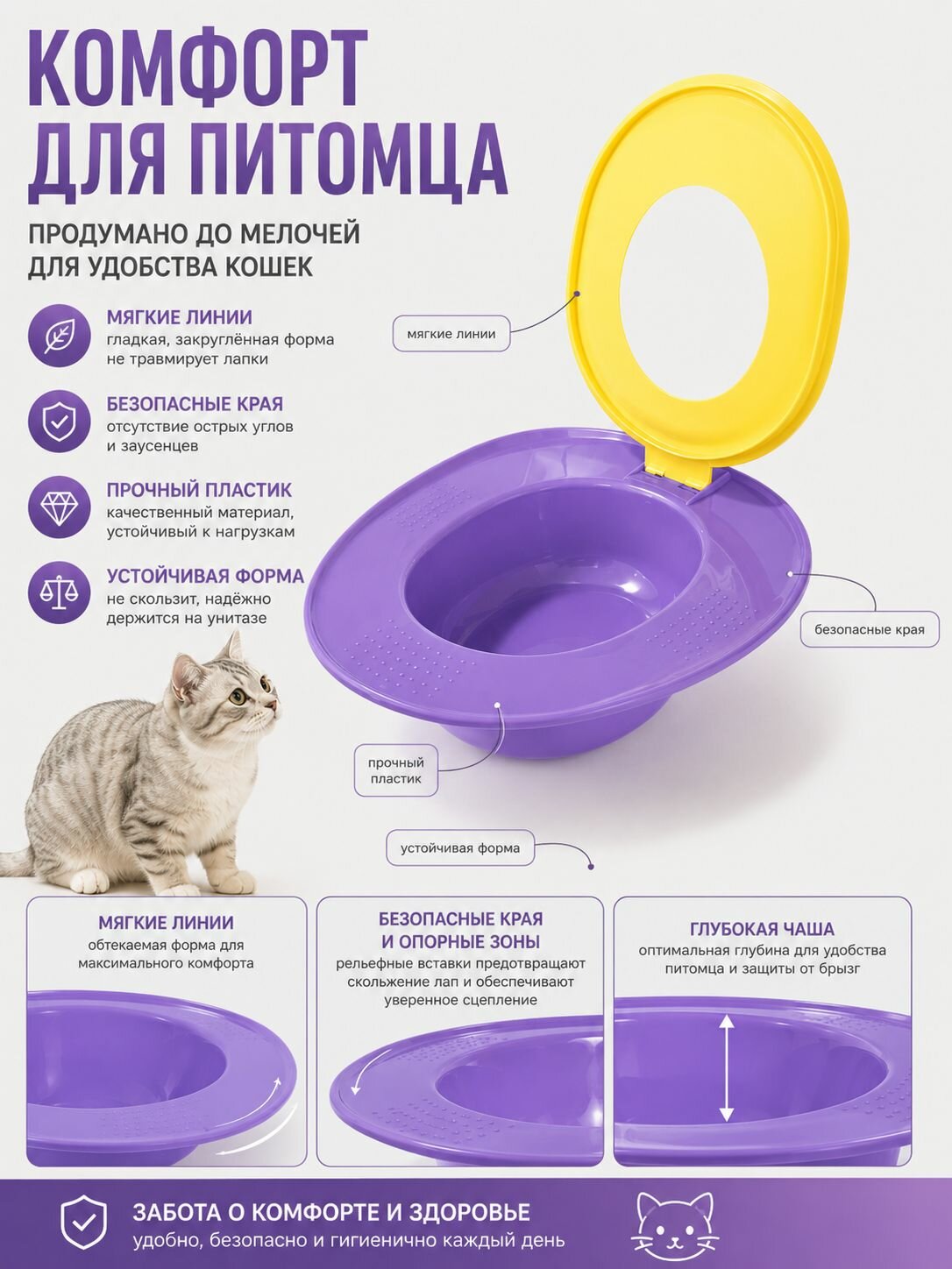 Система приучения кошек к унитазу, лоток на унитаз для кота для унитаза приучение кошек