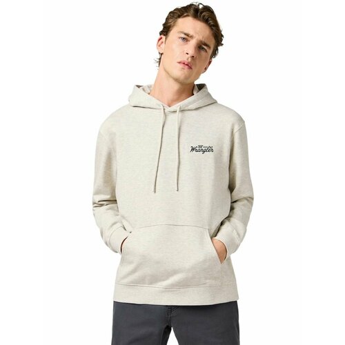 фото Толстовка wrangler men americana hoodie, размер m, , бежевый