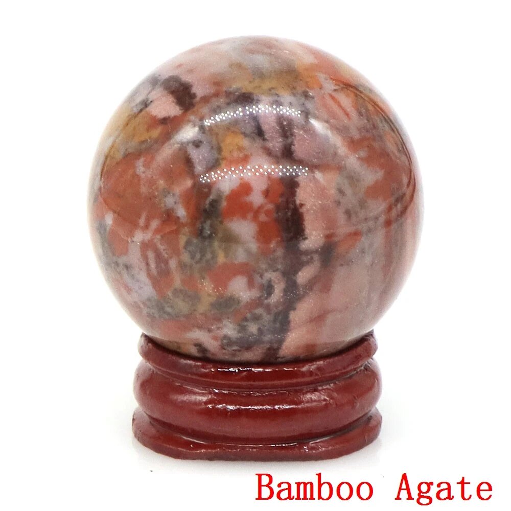 Натуральные камни 40 мм аметист лазурит Bamboo Agate