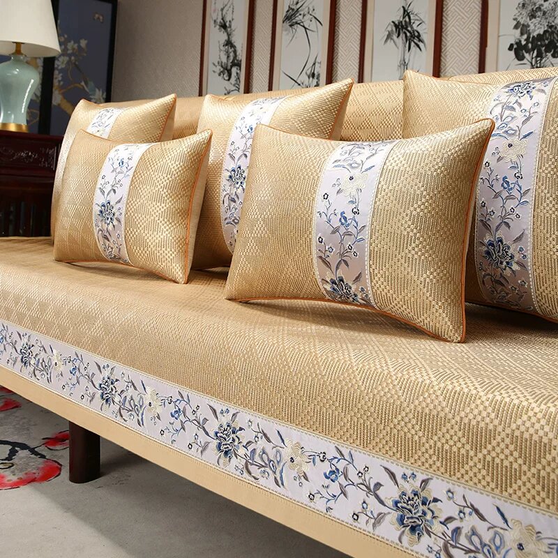 Ice Silk S2 с белой кромкой, 90×70 см, прохладная, дышащая, анти-скольжение, подушка для одного человека, спинка,