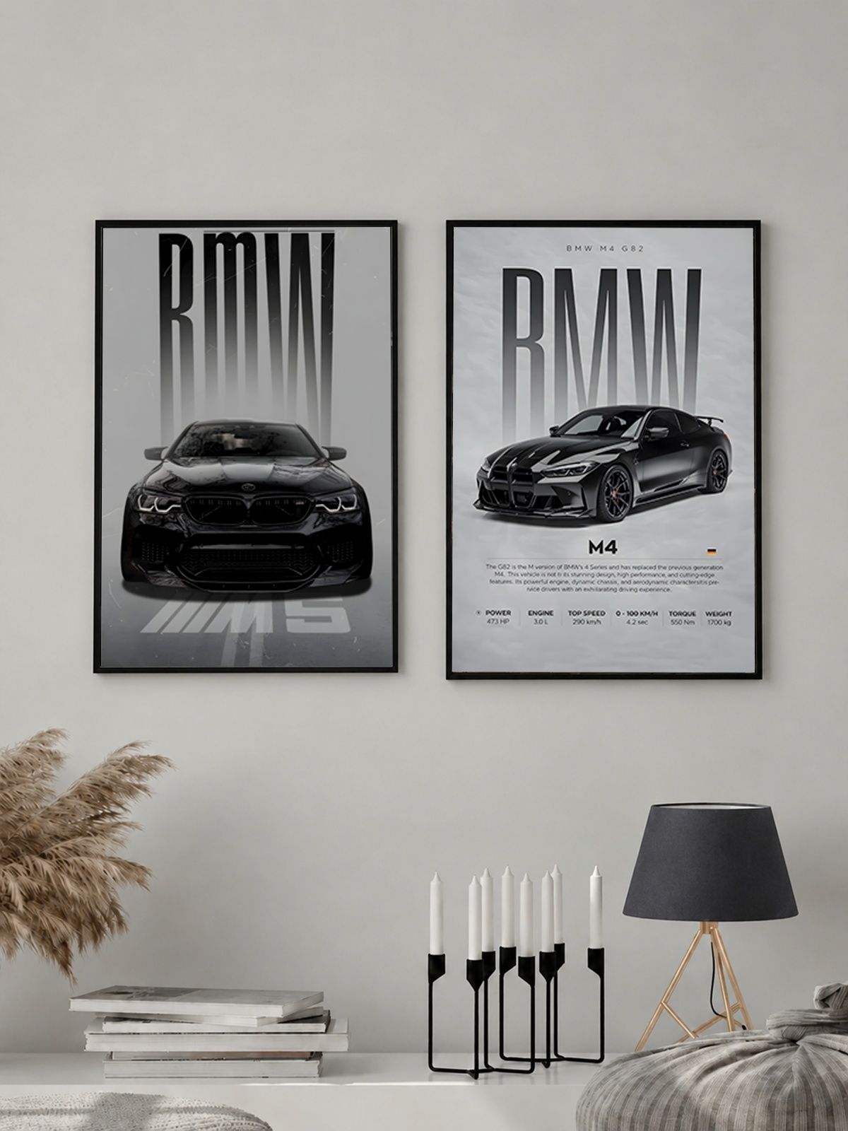Набор Постеров / Плакатов Эстетика БМВ (BMW) 2 Листа А3