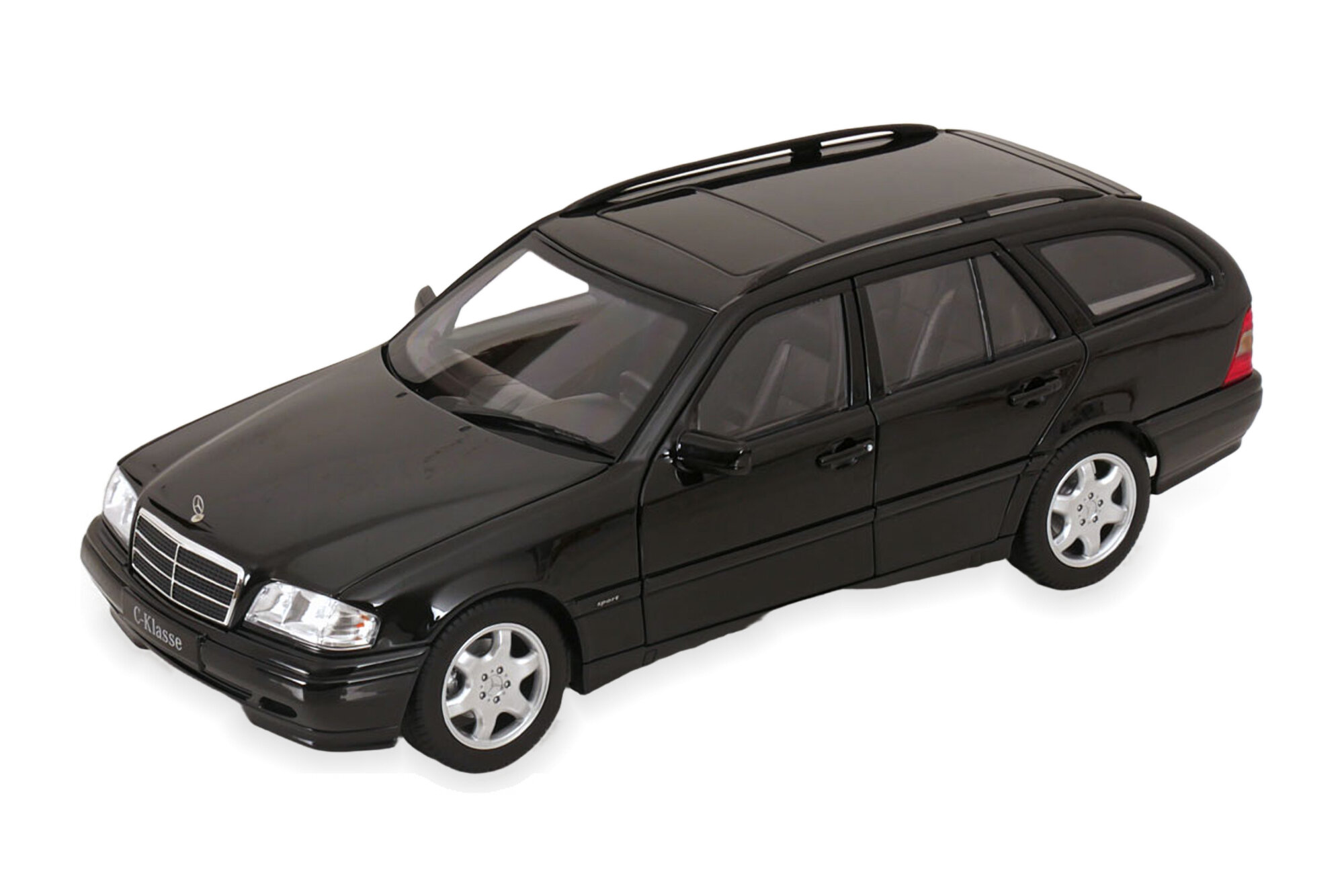 Модель коллекционная NOREV Mercedes W202 c-klasse estate 1997 black metallic / мерседес ц-класс черный