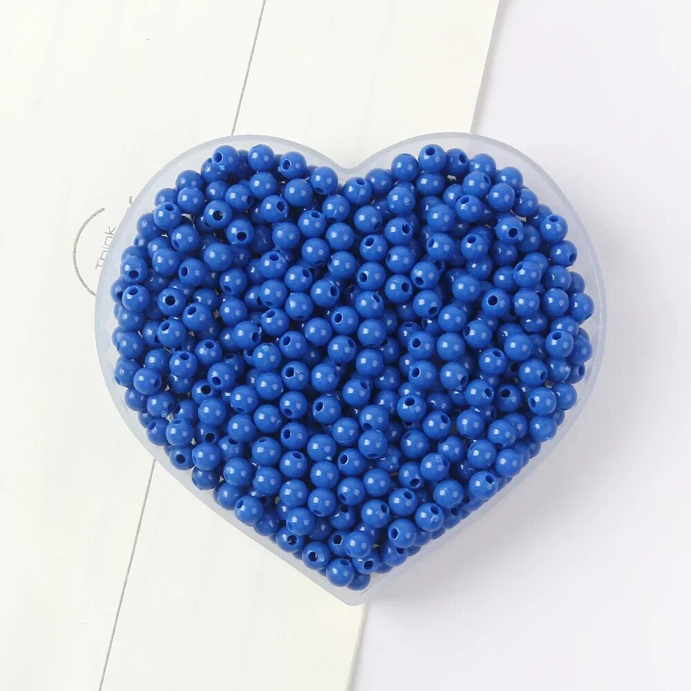 Круглые акриловые бусины 3мм 4мм 3mm x1000pcs, 37