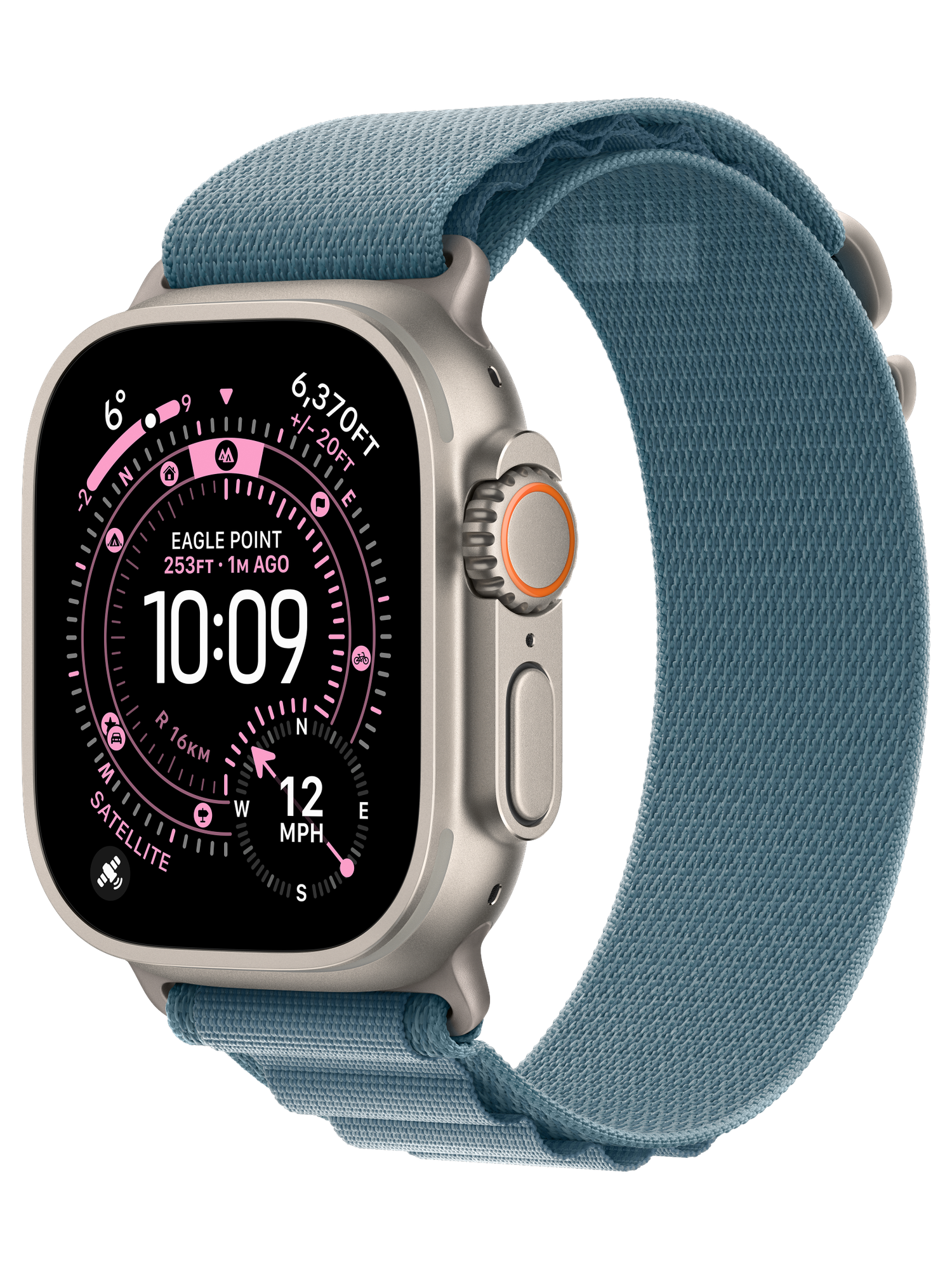 Умные часы Apple Watch Ultra 3 49 мм, Natural Titanium, Light Blue Alpine Loop S, GPS + Cellular