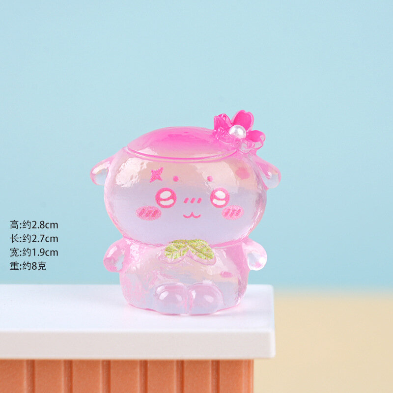 Фигурка для диорамы с подсветкой, сакура, ягненок со звездой на лбу, DIY дом кукл, декор для дома и офиса