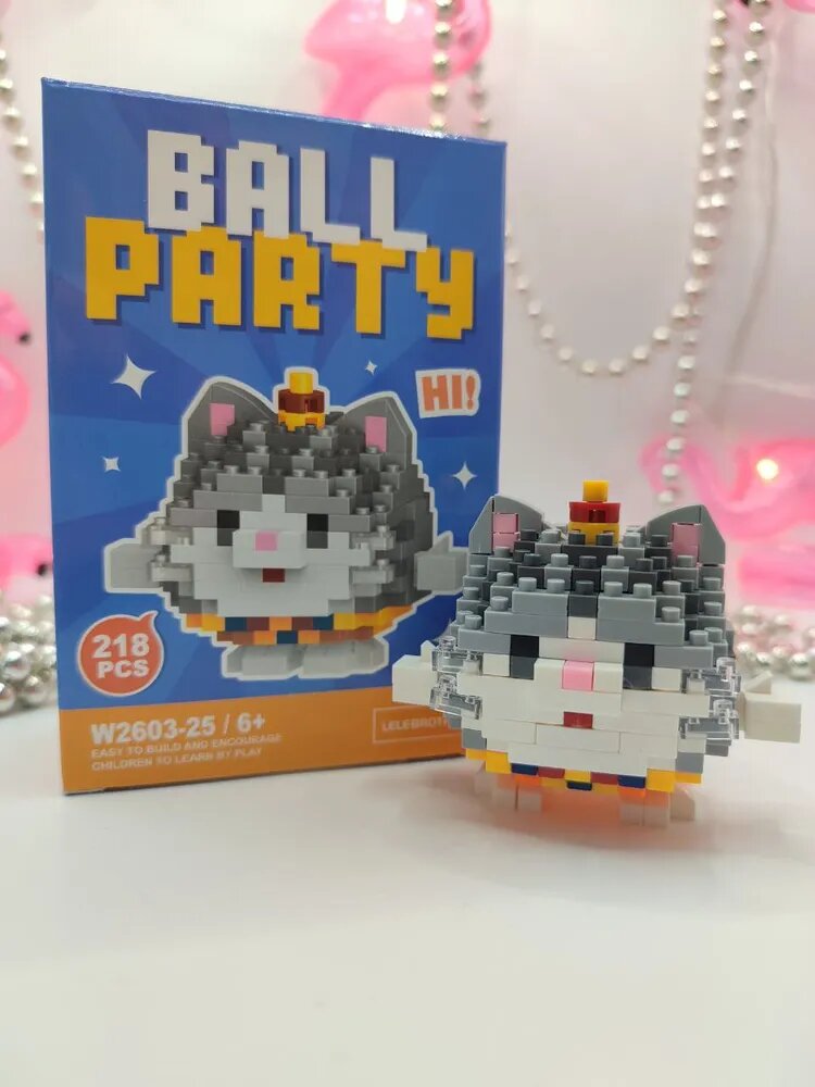 Игроленд Мини 3д конструктор, Кот, 218 деталей