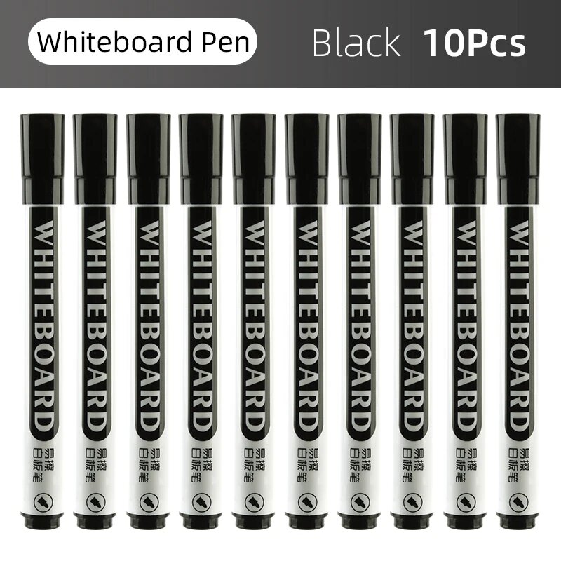 KOBEST Л1105 черные волокнистые маркеры для доски 10 шт Black -10Pcs