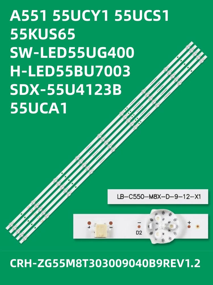 5шт. Подсветка CRH-ZG55M8T303009040B9REV1.2 для 55UBC6000T STARWIND SW-LED55UG400 HTY-55UHD011G-HC22 HTY-55UHDO11G-HC22