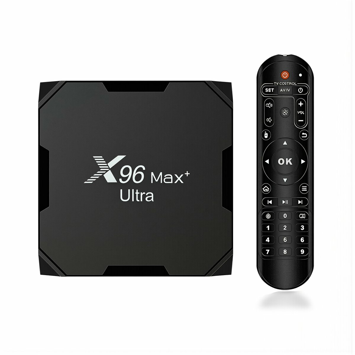 Тв приставка X96 Max+ Ultra 4ГБ 32ГБ компактный размер андроид 11 S905X4 двухдиапазонный вай фай 8К видеоплеер пульт д/у в комплекте