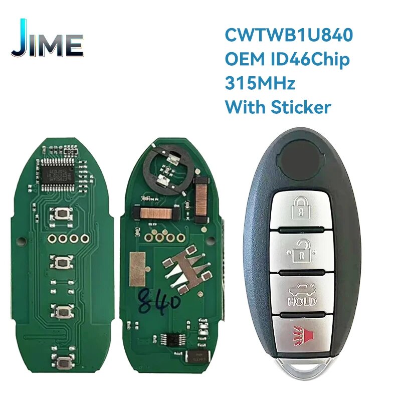 CWTWB1U840 Оригинальный чип ID46 Смарт-дистанционный ключ от автомобиля для Nissan Sentra/Верса/Leaf 2013-2019 года 315 МГц с наклейкой Lago