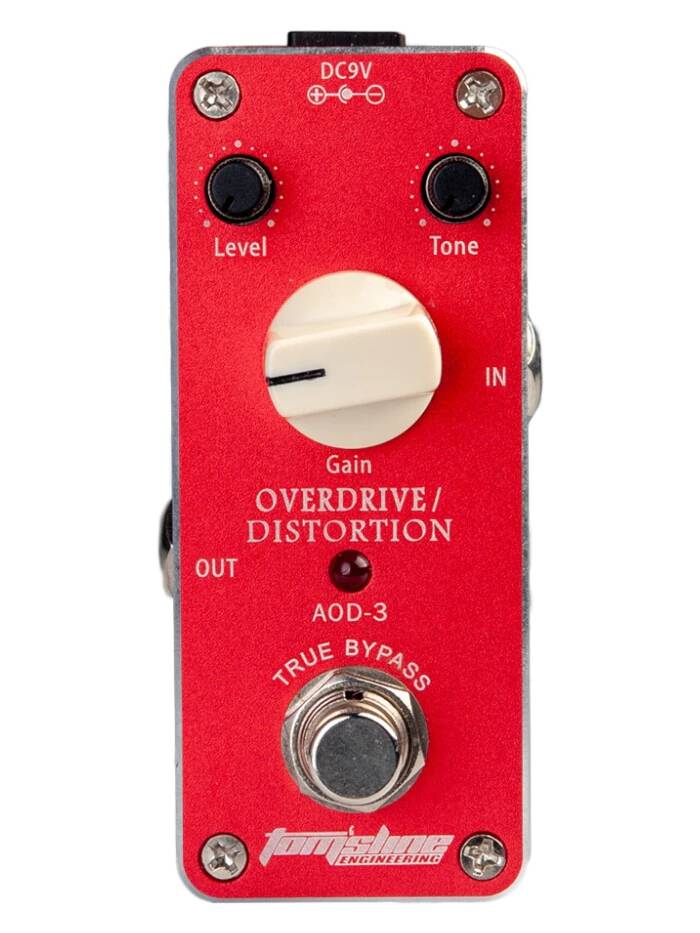 TOMSLINE AOD-3 Педаль эффектов Overdrive / Distortion, размер mini, питание от БП 9в