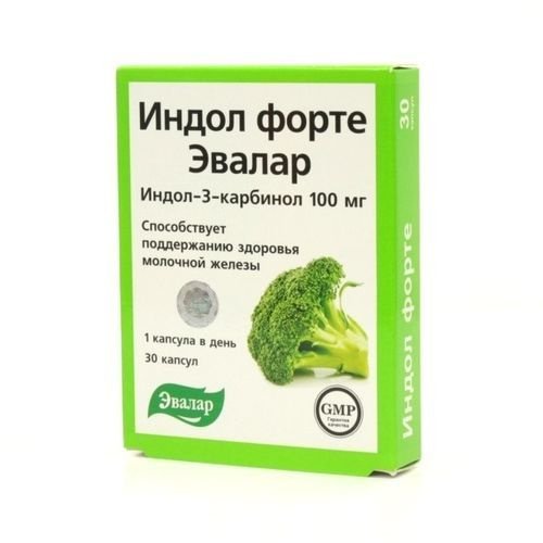 Индол Форте Эвалар 100мг капсулы N30 защитник женского репродуктивного здоровья — фото 1