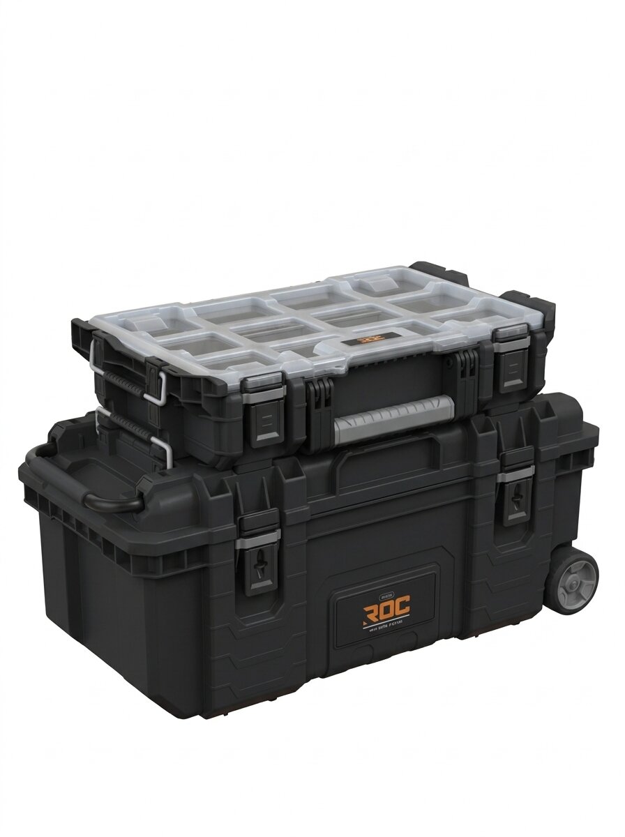 Модульная система KETER ROC PRO GEAR MODEL 17200017, пластик, чёрный, 2 ящика