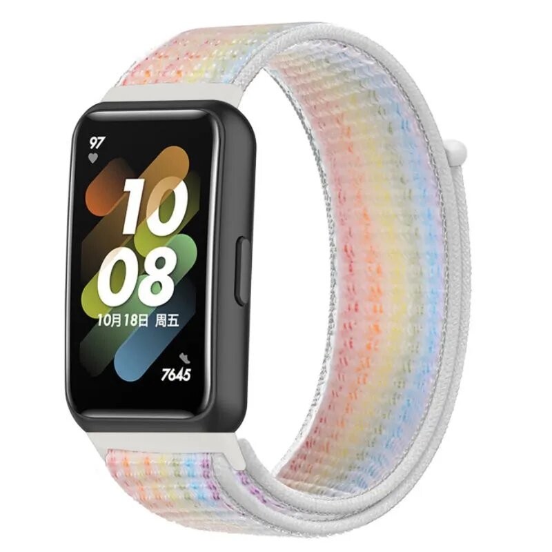 Спортивный ремень Huawei Band 7 плетеный нейлоновый кольцевой ремень Huawei Band7 наручные часы с регулируемой заменой браслета