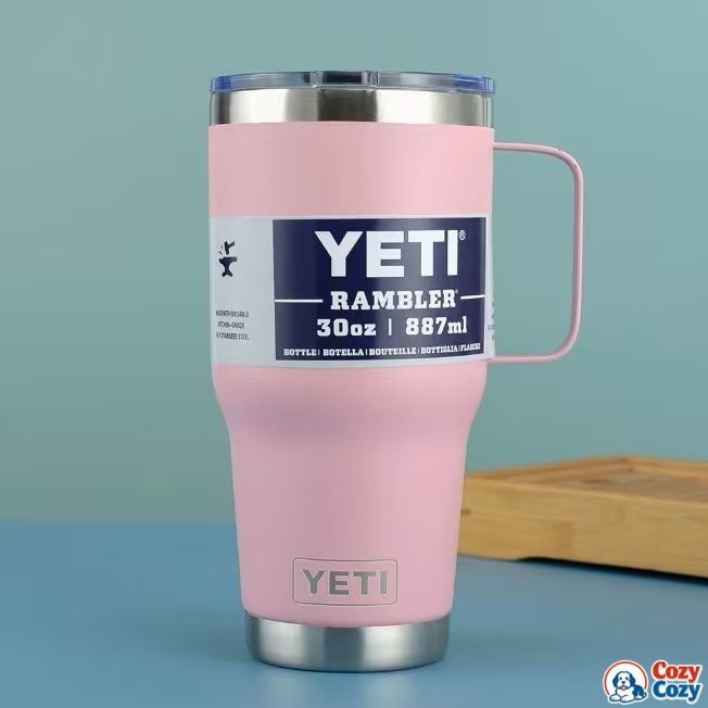 YETI Термокружка 0.887 л, холод 11 ч, тепло 7 ч, с ручкой, розовый