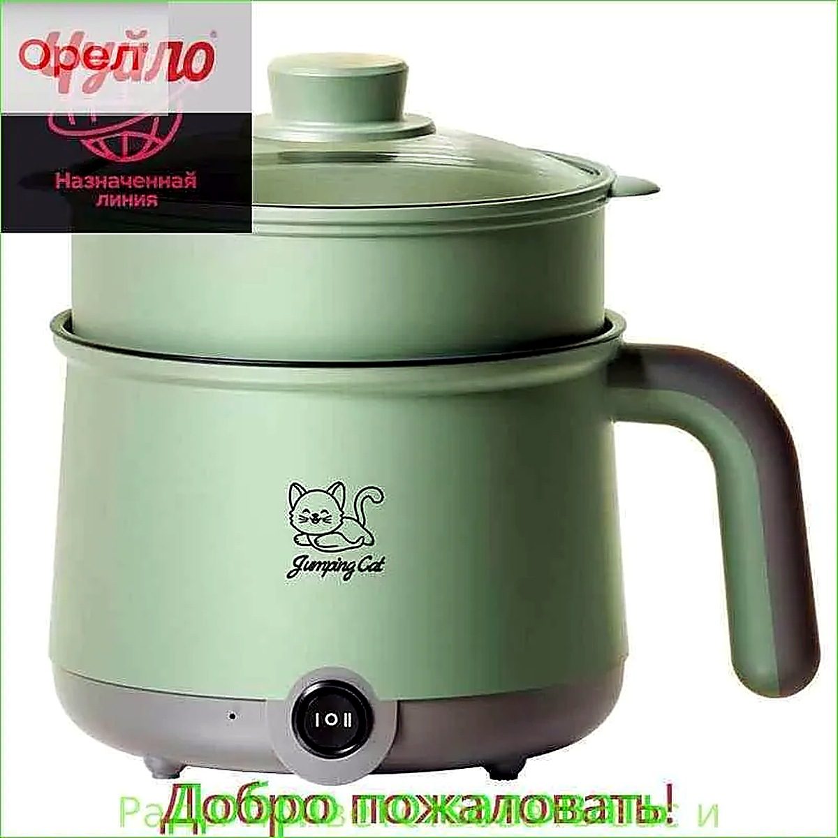 Пароварка электрическая 019bc5cea2307f1785ed647ccebd7f1e, зеленый