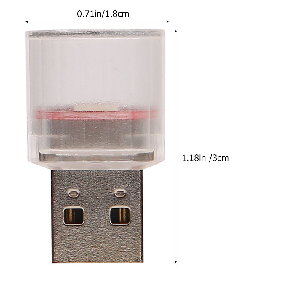 2 Светильника Для Интерьера Авто Многоцветная Подсветка Декор 3X1.8X1.8Cm