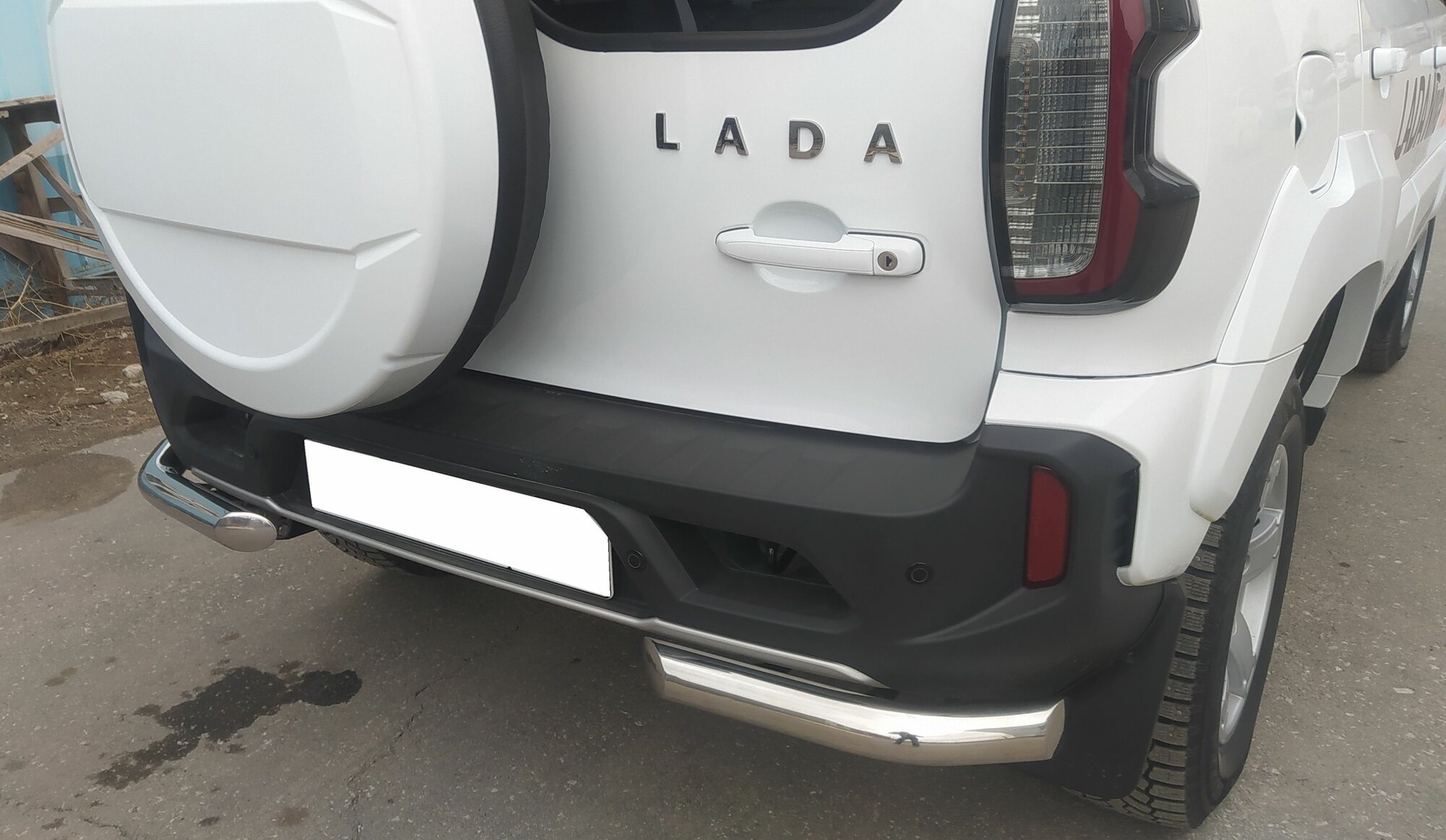 Защита заднего бампера угловая d60 для Lada Niva Travel 2021-/Лада Нива Тревел