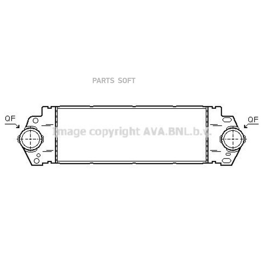 Радиатор интеркулера от официального дистрибьютора, AVA, артикул VNA4233