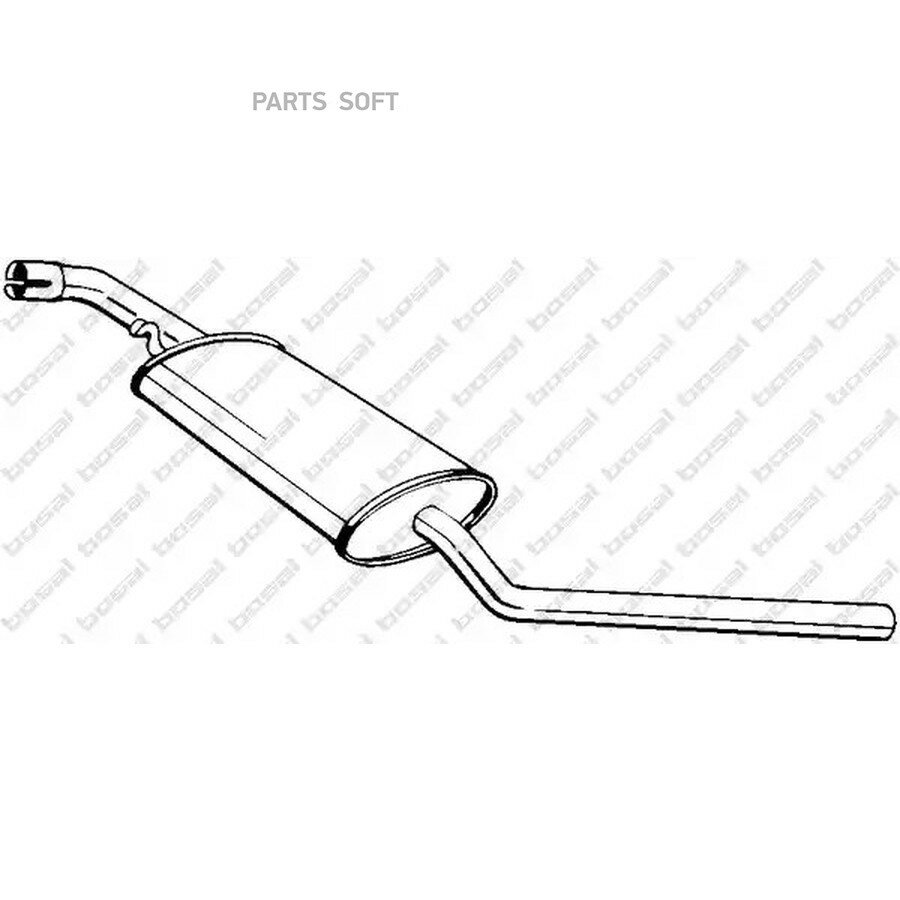 Глушитель VW T4 средняя часть BOSAL от официального дистрибьютора, BOSAL, артикул 281463