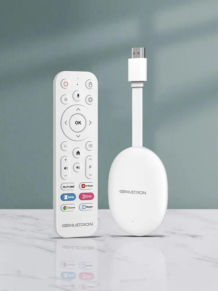 Медиаплеер GENIATRON Tanix W2 Slim 2/16Гб смарт ТВ приставка Android 12 4K, Караоке система