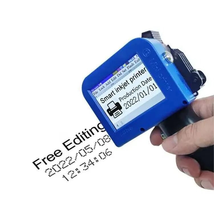 Портативный струйный принтер для маркировки даты 100V-240V EU Plug, Only Printer-12.7mm
