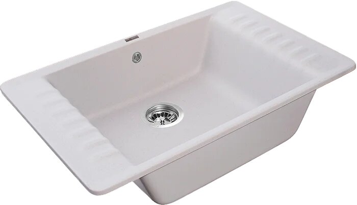 Мойка кухонная GranFest Quarz Z 71 кварцевая, 75x47, прямоугольная, мойка для кухни, с крылом, серая, матовая