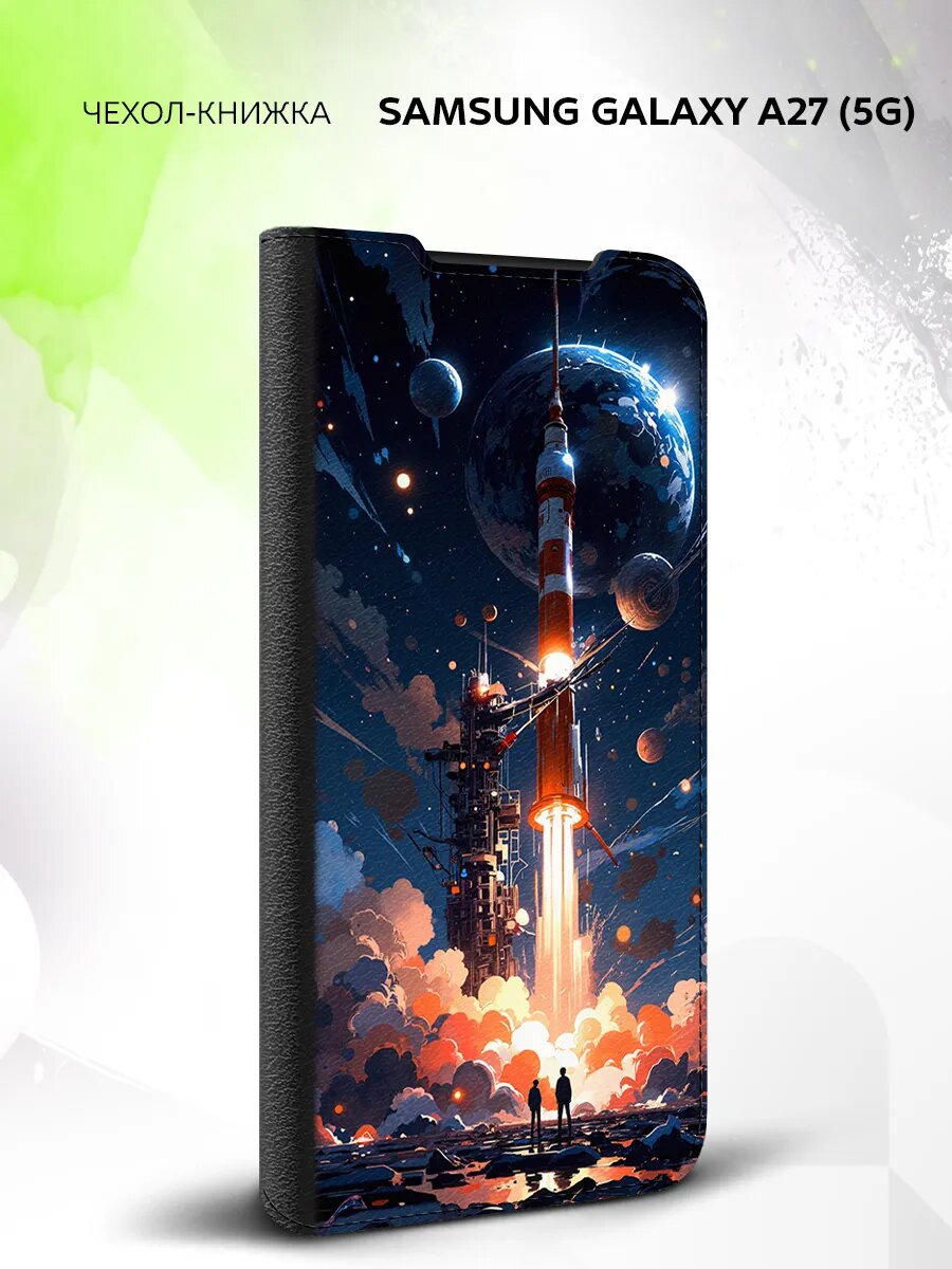 Чехол книжка на Samsung Galaxy A27 (5G), Самсунг Галакси А27 (5Джи), эко-кожа, с принтом