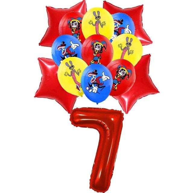 Скатерть для дня рождения Цифровой цирк Potdemiel Balloons-23pcs7