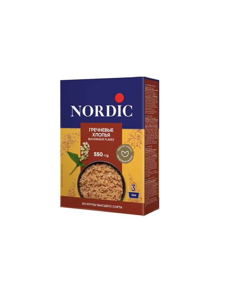 Nordic Хлопья гречневые, 550 гр