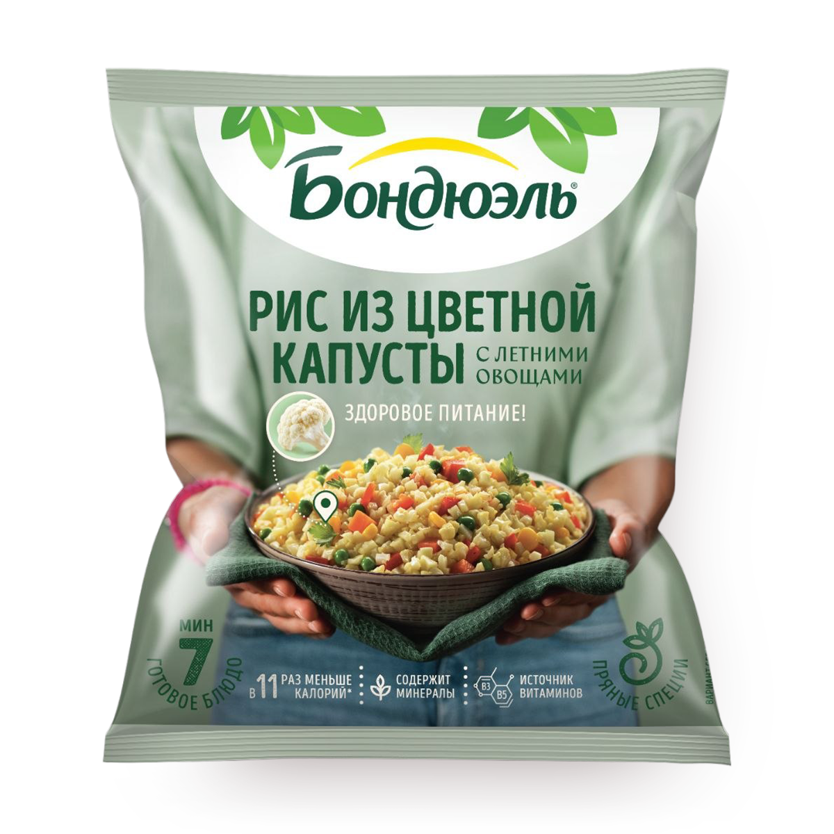 Рис из цветной капусты «Бондюэль» с летними овощами замороженный