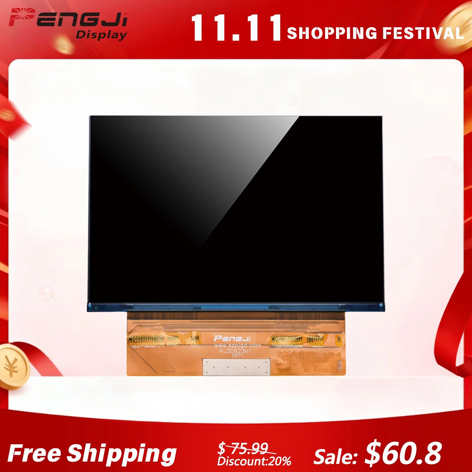 LCD экран 6,23 дюйма для 3D-принтера Proxima 6 4K PJ3D623V1