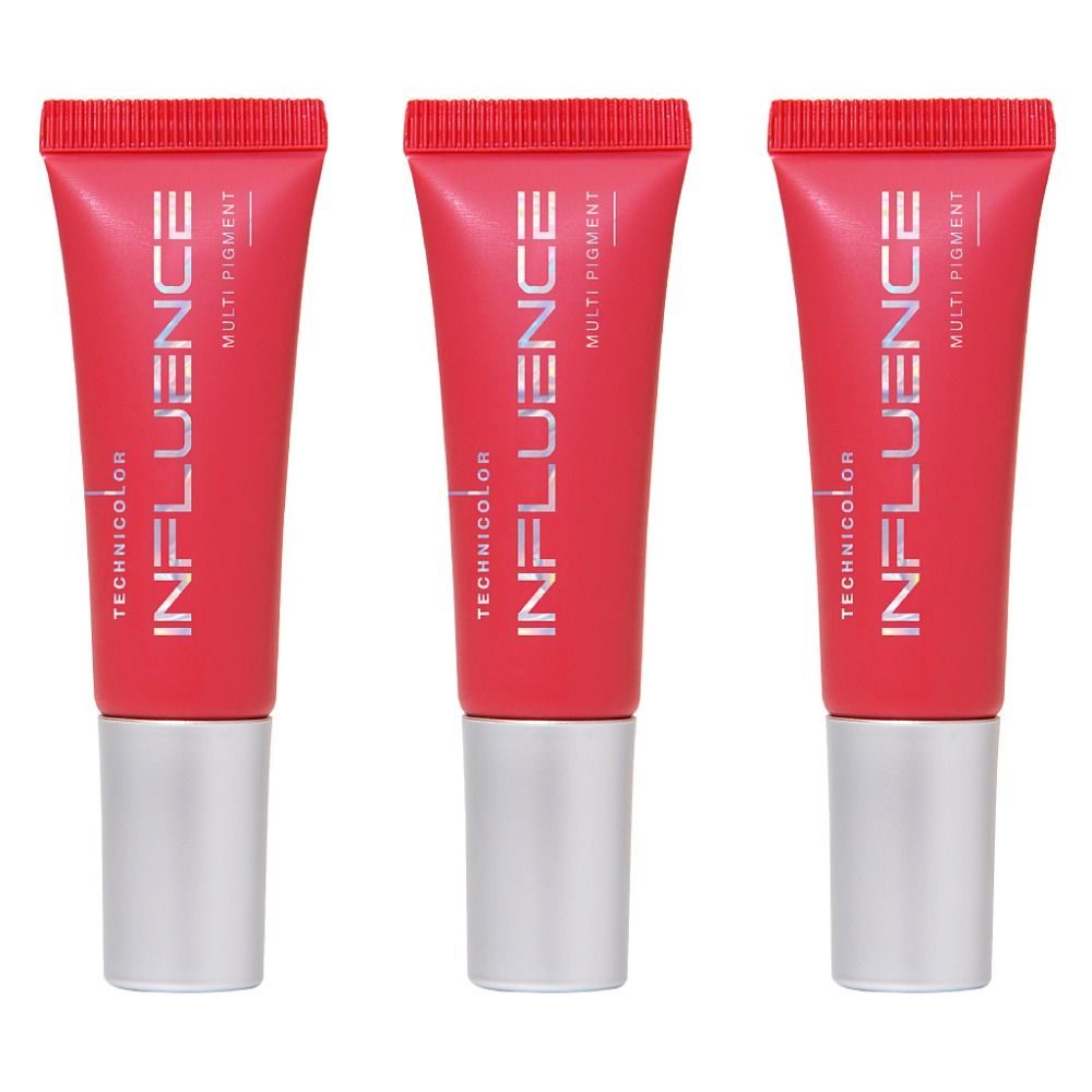 Influence Beauty Пигмент мультифункциональный для макияжа лица Technicolor Multi Pigment 01 Red, 8 мл, 3 шт