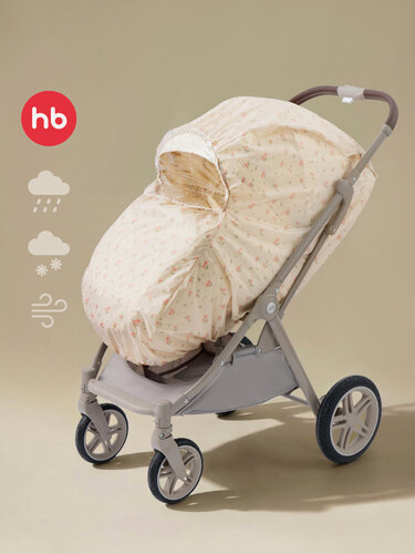 Изображение товара 40103, Дождевик для коляски Happy baby, аксессуар для прогулочной коляски, всесезонный, белый